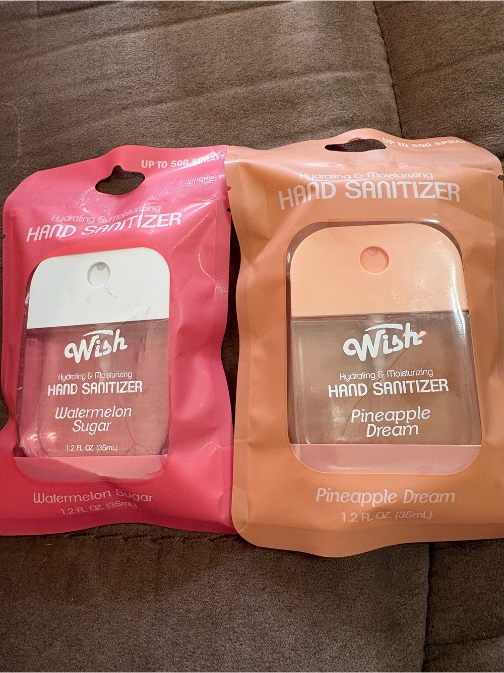 Wish Pink Watermelon Sugar & Peach Pineapple Dream Hand Sanitizers (2-Pack)